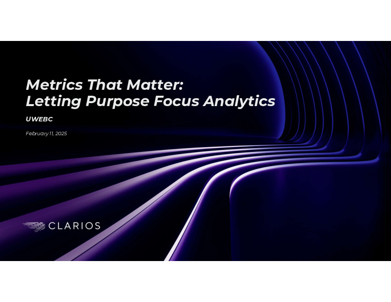 4. Clarios Presentation Slides: Metrics that Matter thumbnail